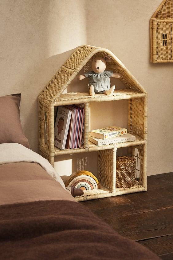 Rattan Ev Kitaplık