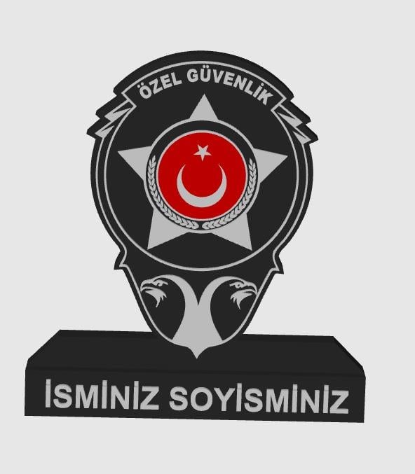 ÖZEL GÜVENLİK MASAÜSTÜ İSİMLİK