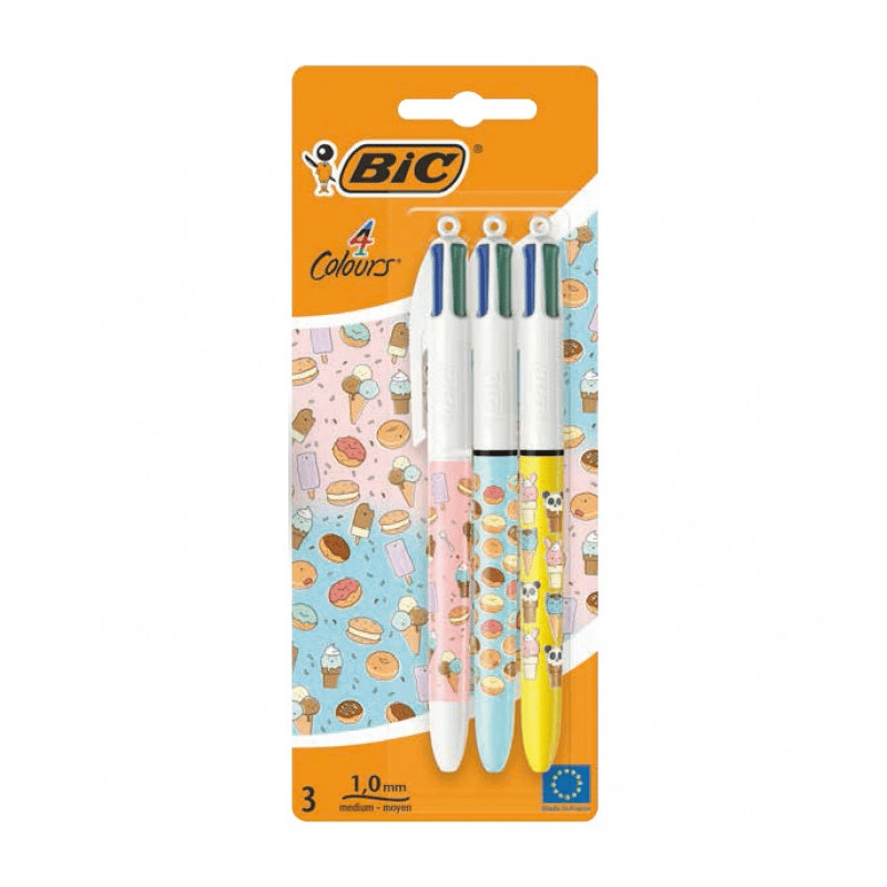 BİC4 COLOURS KAWAII TÜKENMEZ KALEM 3'LÜ BLİSTER3086123680777