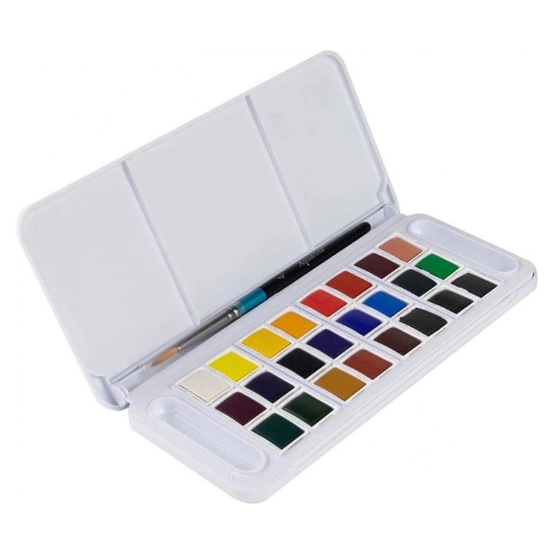 SANAT MALZEMELERİAQUAFINE 131900102 AQUAFINE 24 HALF PAN TRAVEL SET5011386124209