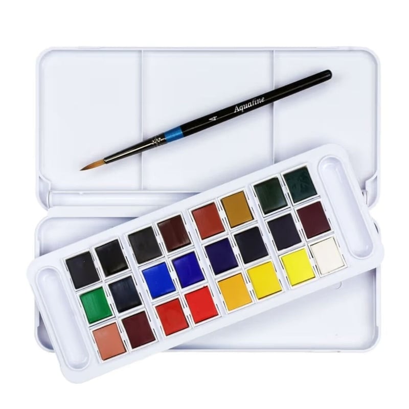 SANAT MALZEMELERİAQUAFINE 131900102 AQUAFINE 24 HALF PAN TRAVEL SET5011386124209