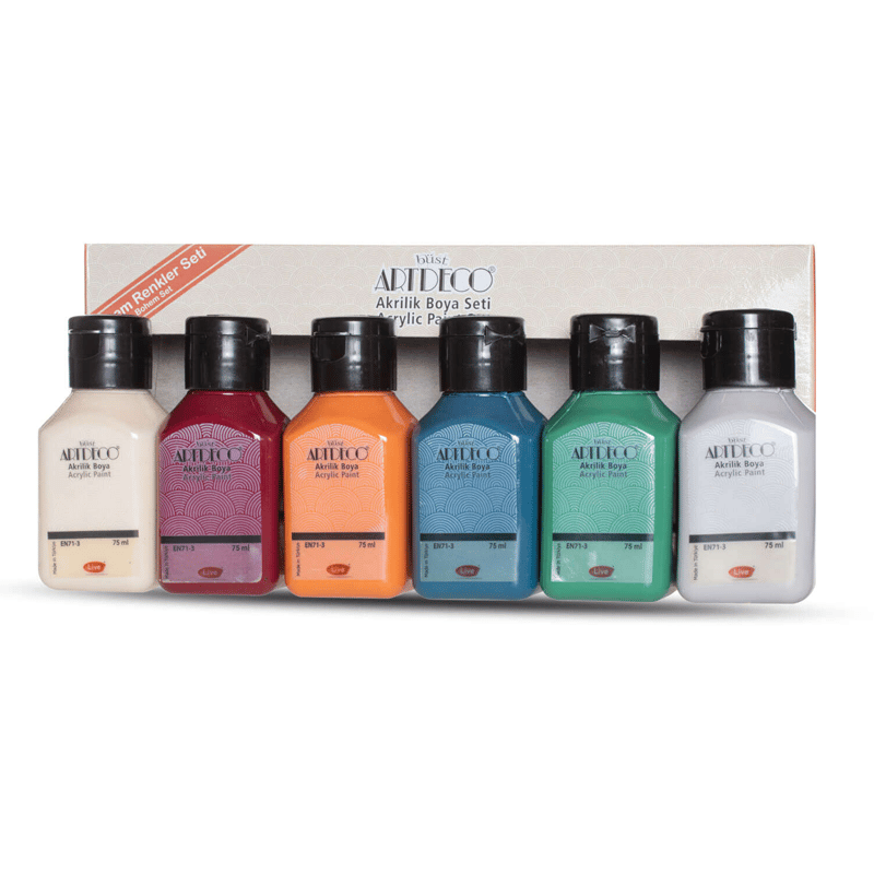 ARTDECOArtdeco Akrilik Boya Seti 6X75 ml Bohem Renkler8698517991519