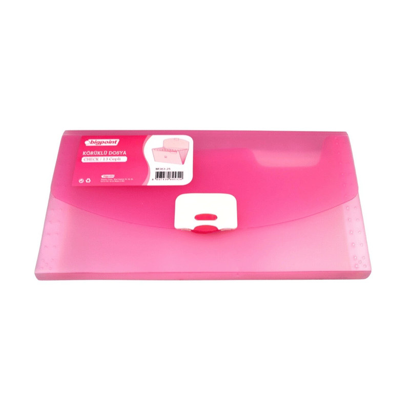 BİGPOİNTBigpoint Çıtçıtlı 13 Cepli Zarf Yatay Dosya Körüklü Pembe284863