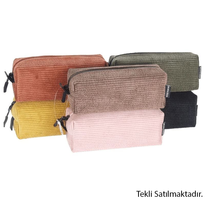 CERENB&SD FİTİLLİ KADİFE BÜYÜK KALEM ÇANTASI8680965659332