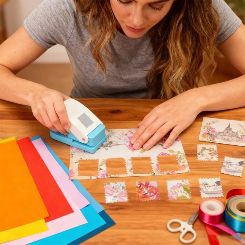 CERENBU-BU ŞEKLLİ EVA VE KAĞIT DELGEÇ PUL 52,8 X 63,5 MM (KM-5825)BUBU-DE0034