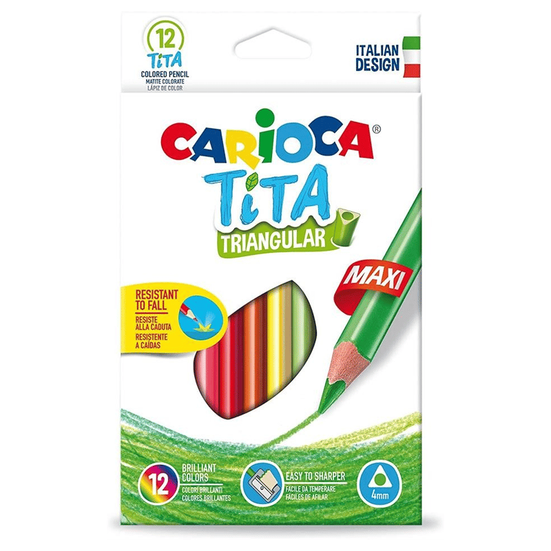 CARİOCACARİOCA 42793 TİTA JUMBO ÜÇGEN KURUBOYA KALEMİ 12 RENK307034