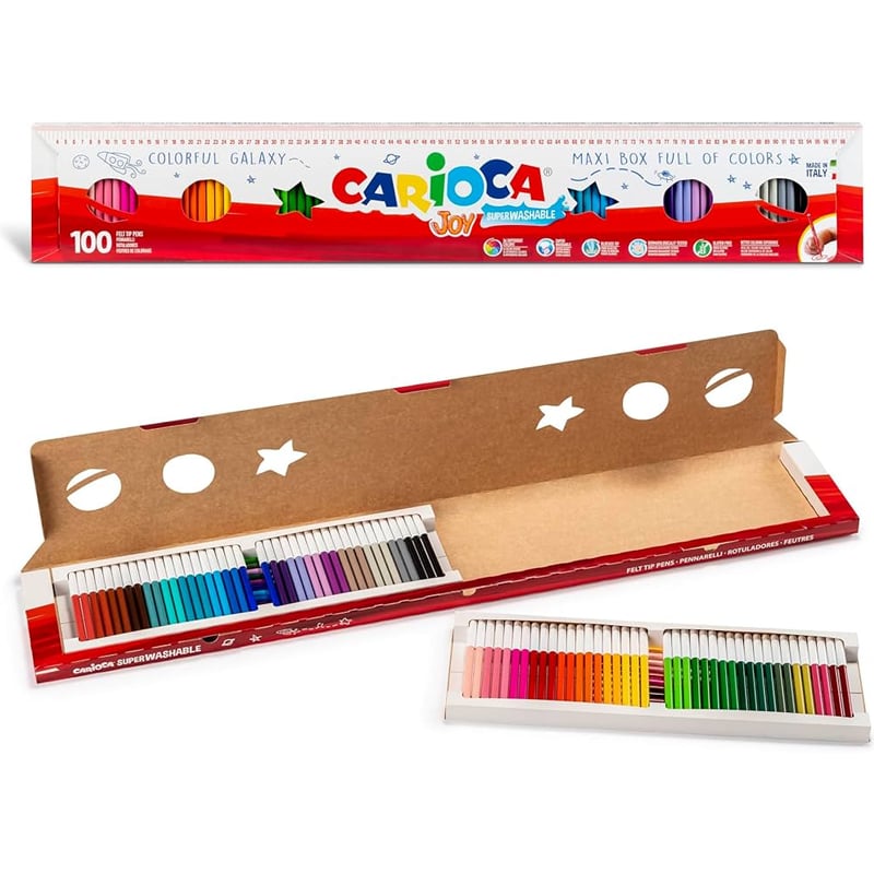 CARİOCACARİOCA JOY SÜPER YIKANABİLİR KEÇELİ BOYA KALEM SETİ 100'LÜ8003511410193