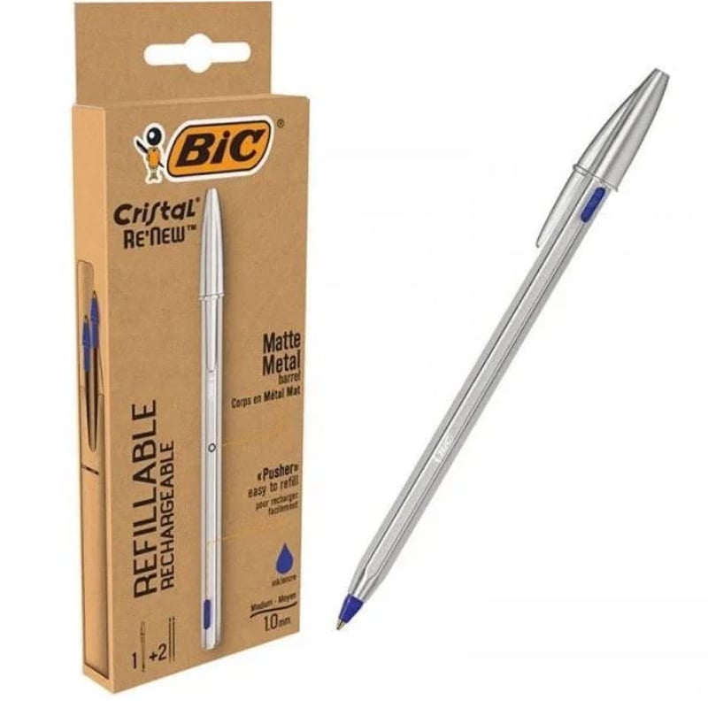 BİCCRİSTAL RENEW METAL GÖVDELİ TÜKENMEZ KALEM3086123640139