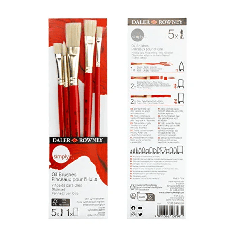 SİMPLYDAL 216640500 SIMPLY OIL SH 5 BRUSH SET5011386137971
