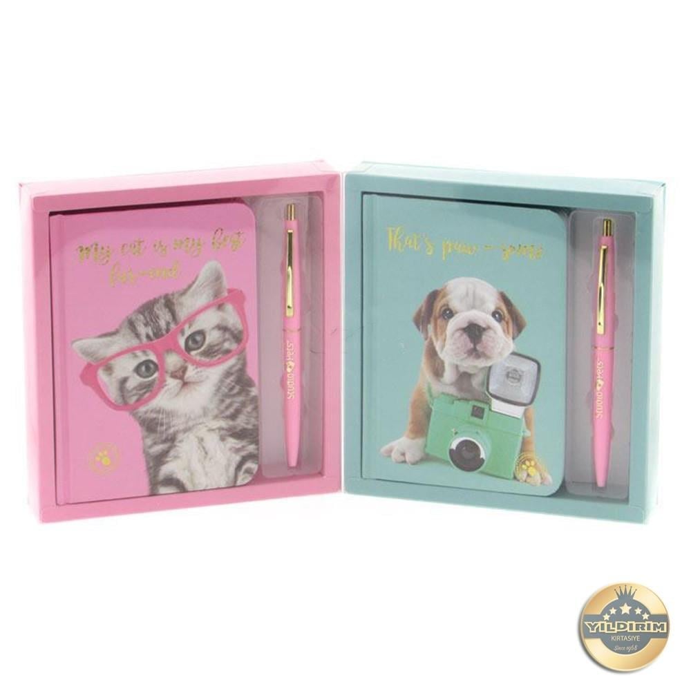 Dolphin Studio Pets PT-7788 Defter+Jel Kalem Kutulu Set