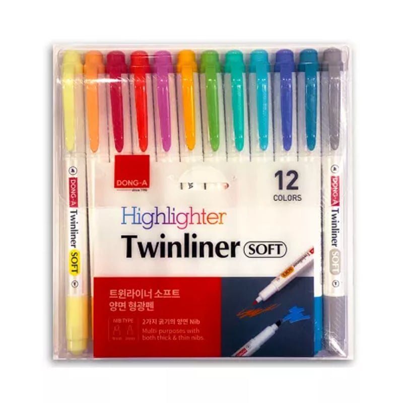 MarkasızDong-A Twinliner Soft Fosforlu Kalem Set 12 li359185