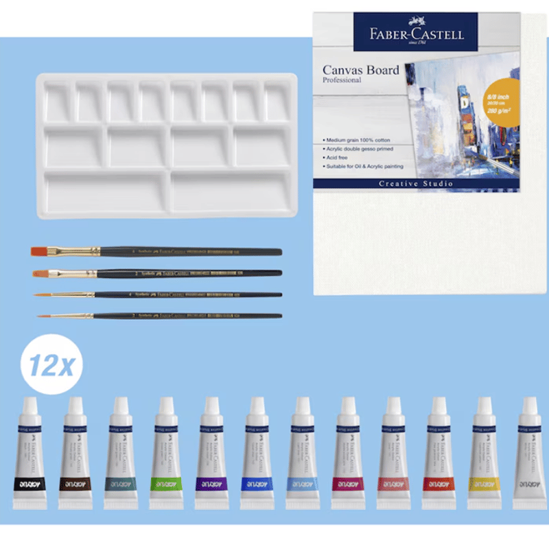 FABER-CASTELLF.CASTELL AKRILIK BOYA BOYAMA SETİ4005403792800