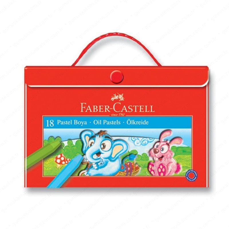 FABER-CASTELLF.CASTELL 125118-125120 PASTEL BOYA 18 RENK PLASTİK ÇANTALI1762
