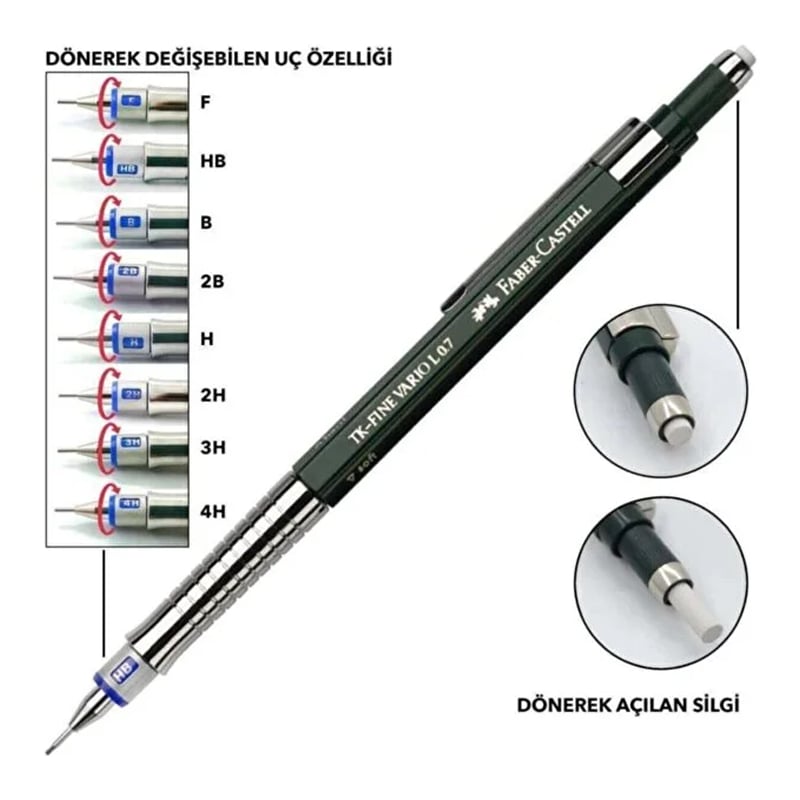 FABER-CASTELLF.CASTELL 135700 0.7mm TK FİNE VARİO VERSATİL KALEM1426