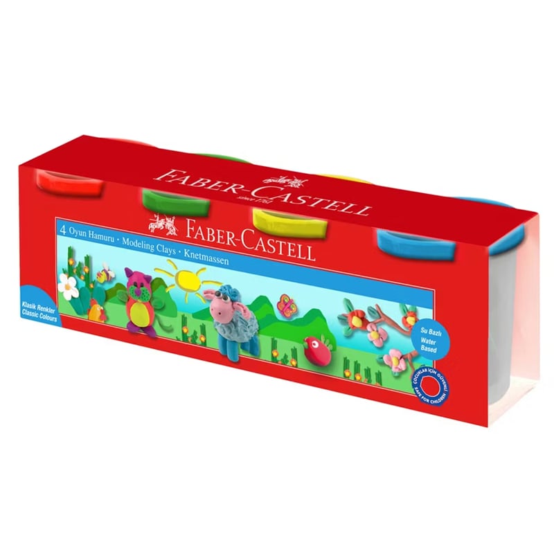 FABER-CASTELLFABER OYUN HAMURU 4X100 KLASİK RENKLER28681241463131