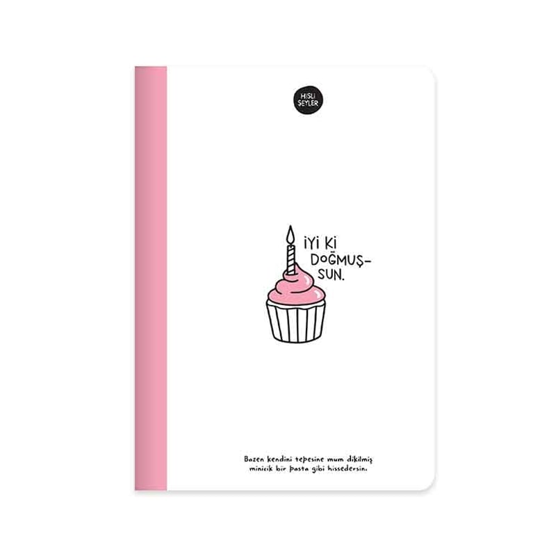 KESKİNCOLORHisli Şeyler İyi ki Doğmuşsun Renkli Sayfalı Defter A5 80 Yaprak Çizgili8693043171176