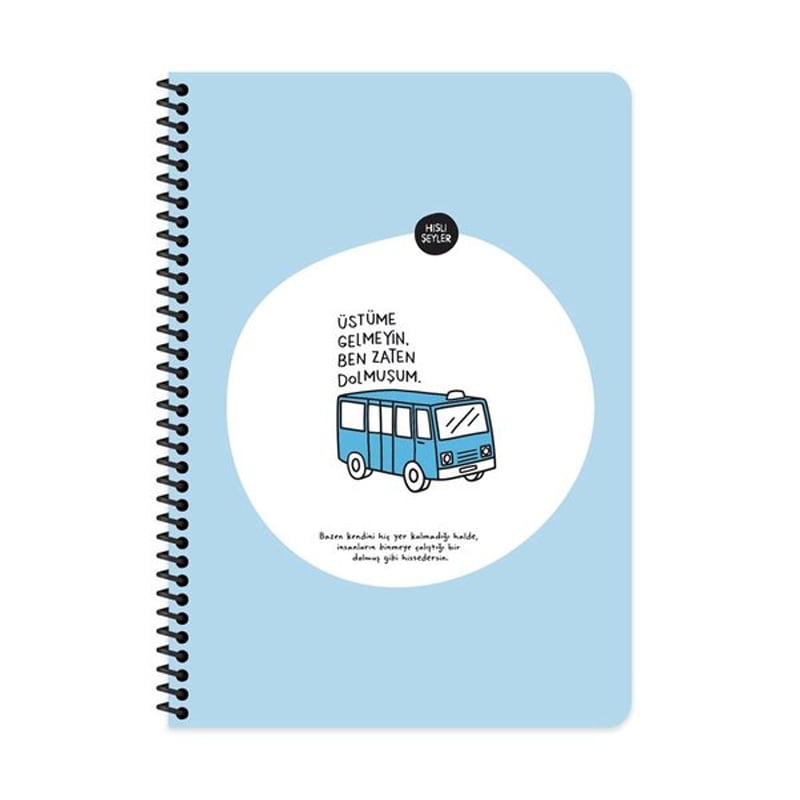 KESKİNCOLORHisli Şeyler  Spiralli Stickerli Çizgili A4 Defter 5005018693043144156