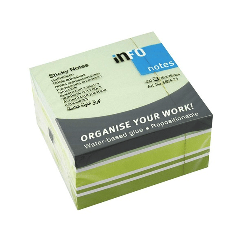 İNFOINFO NOTES 75X75 KARIŞIK PASTEL KUP  400 Y4044355788028