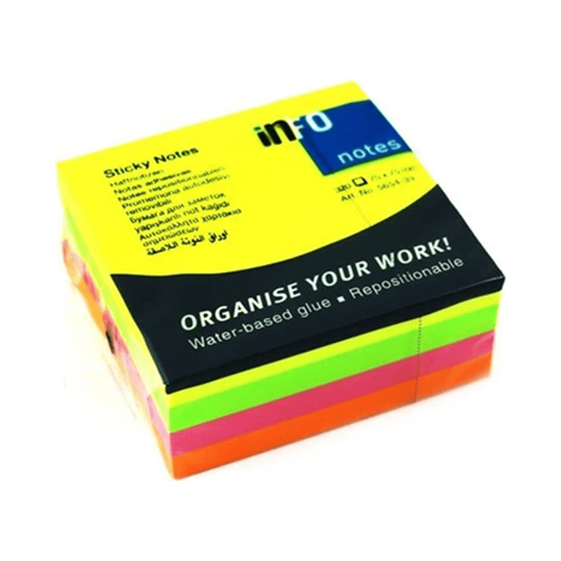 İNFOINFO NOTES 75X75 PARLAK RENK KUP 320y4011169583668