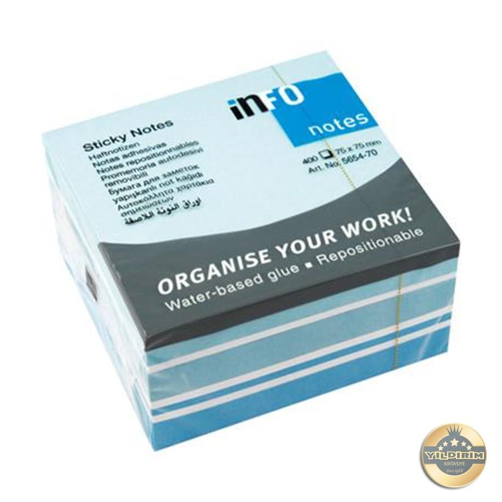 Info Notes Pastel Renkli Karışık Küp 400 Yaprak