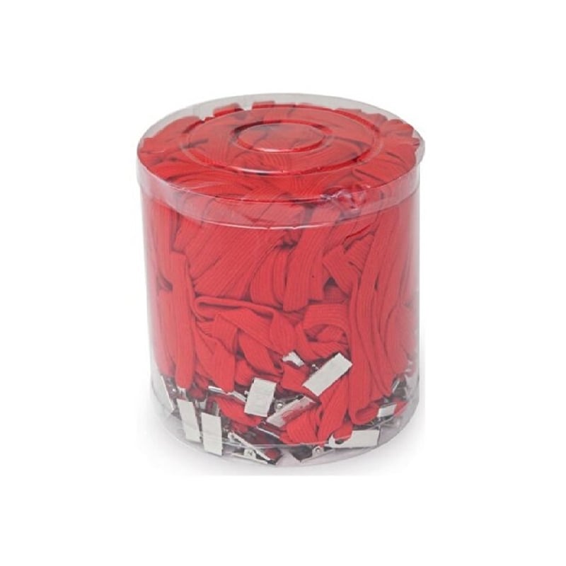 MarkasızINOX YAKA KARTI İPİ METAL KLİPSLİ 7682 KIRMIZI 50'Lİ PAKET8681322307682