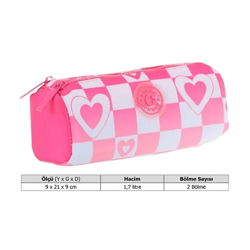 ...KAUKKO NATURE SOFT DUAL KALEM ÇANTASI PINK-BLUEk2699