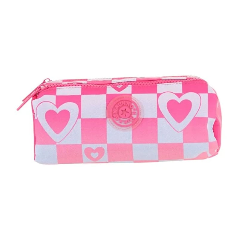 ...KAUKKO NATURE SOFT DUAL KALEM ÇANTASI PINK-BLUEk2699