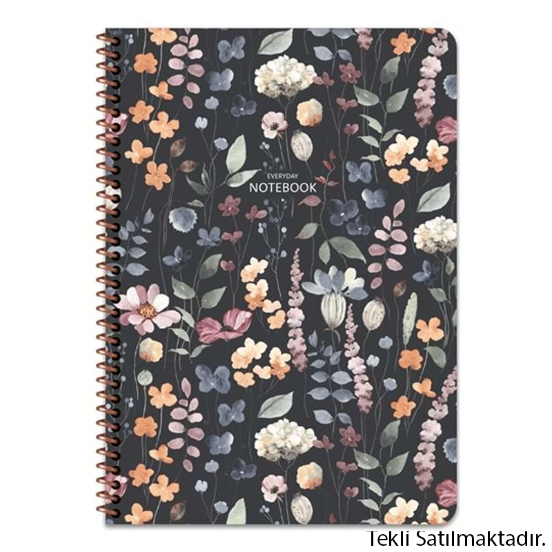 KESKİNCOLORKESKIN COLOR DEFTER 80YP KARELİ SPİRALLİ ÇİÇEK8693043168923