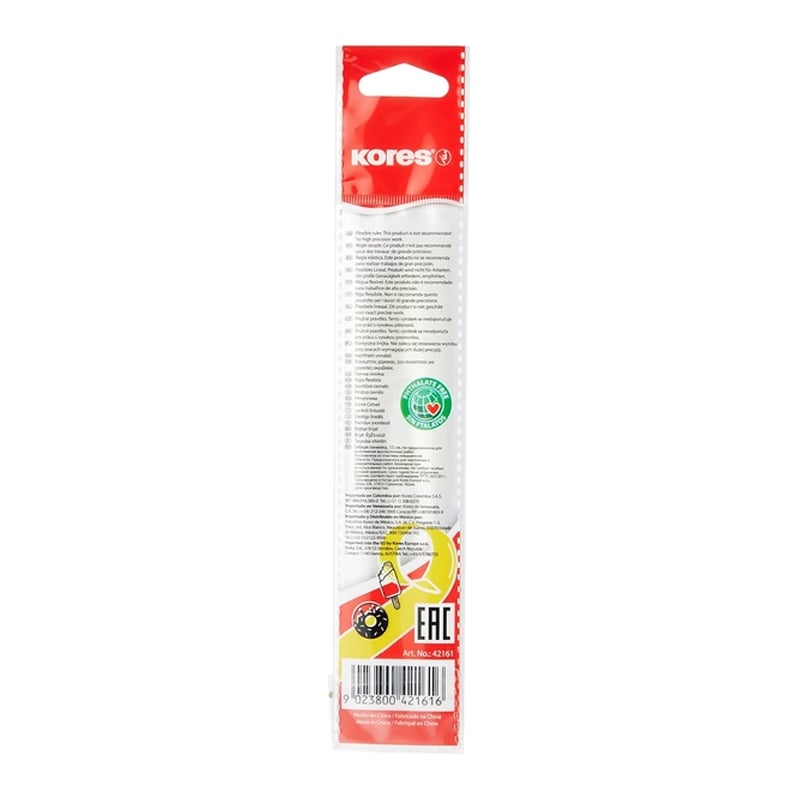 KORESKORES ESNEK CETVEL ŞEFF.DESENLİ 15CM 1AD/PS 42161KOR-CTL-004