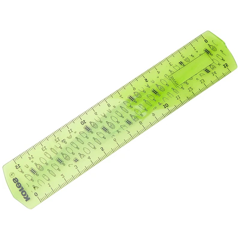 KORESKORES ESNEK CETVEL ŞEFF.DESENLİ 15CM 1AD/PS 42161KOR-CTL-004