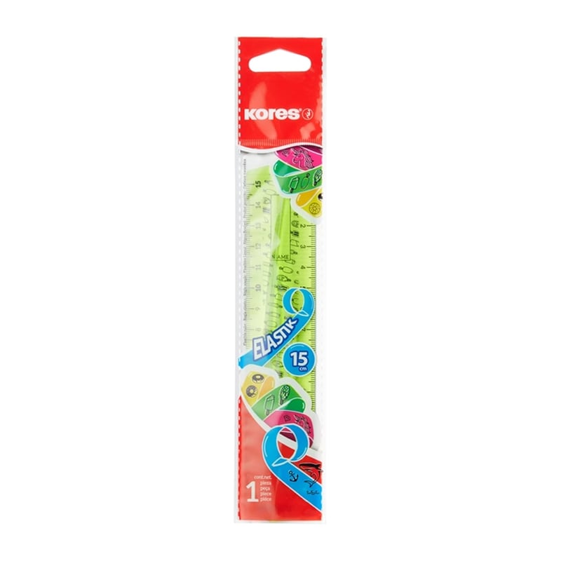 KORESKORES ESNEK CETVEL ŞEFF.DESENLİ 15CM 1AD/PS 42161KOR-CTL-004