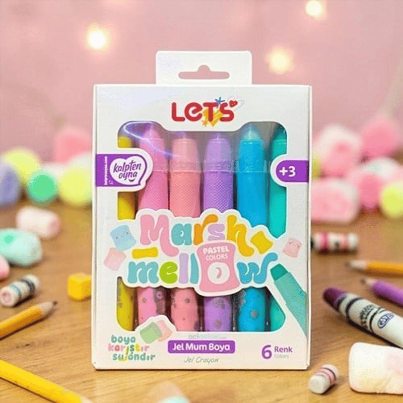 LETSLETS 6 Renk Marshmellow Pastel Jel Mum Boya8680679821230