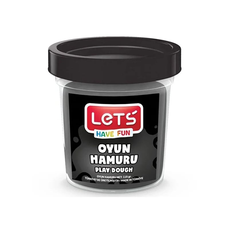LETSLETS Tek Renk Oyun Hamuru Siyah 110 g8680679877749
