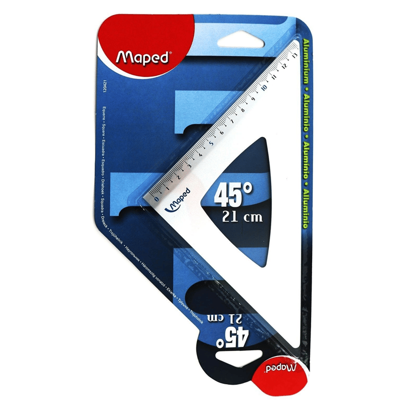 MAPEDMAPED 120421 ALÜMİNYUM 45 DERECE ÜÇGEN GÖNYE CETVEL270518