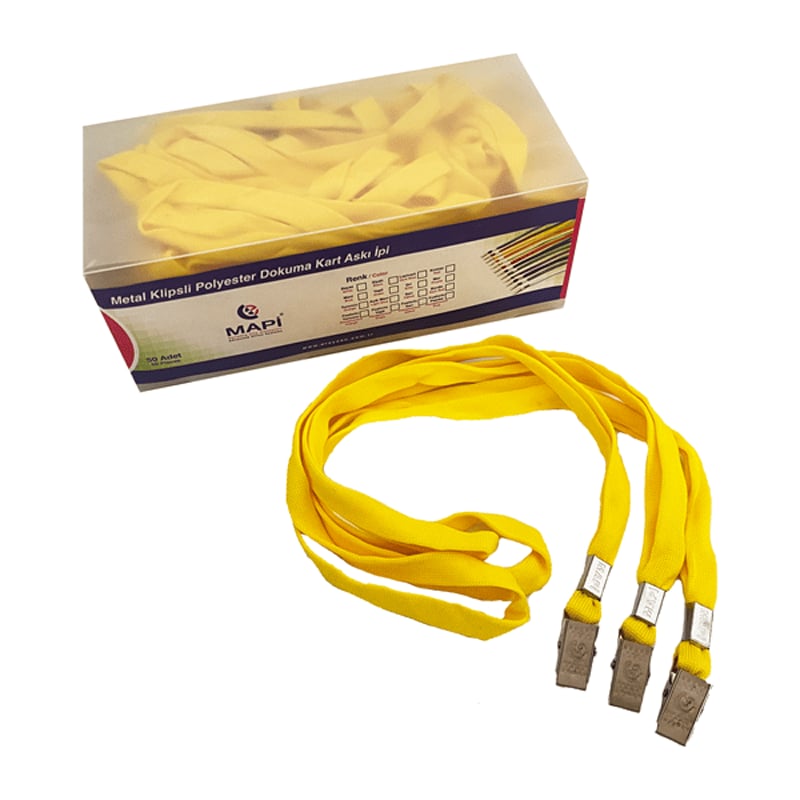 MAPİMAPİ ASKI İPİ POLY.MET.KLİPS SARI 50Lİ 9102656 (KT50Lİ)350955