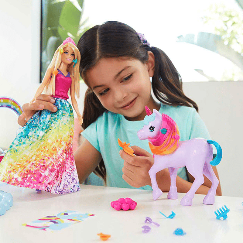 MATTELMATTEL BARBIE DREAMTOPIA GTG01 BEBEK VE TEK BOYNUZLU AT-6Y00049664