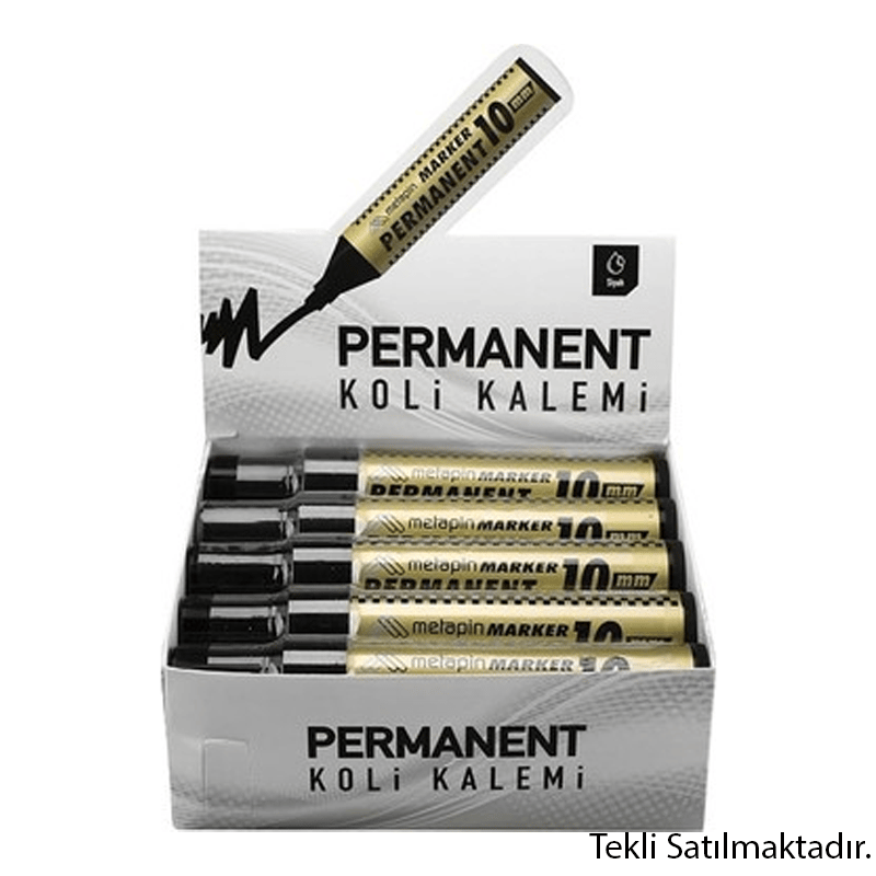METAPİNMETAPİN 10MM MARKÖR PERMANENT KOLİ KALEMİ SİYAH6931068860180