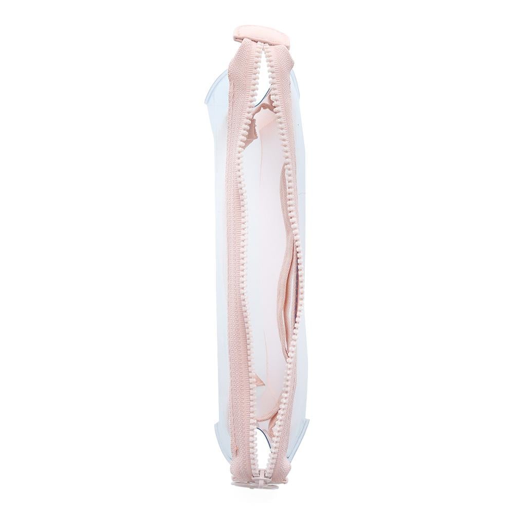 Sun-StarMitte Çift Bölmeli Şeffaf Pouch Kalemlik Pembe4901770740614