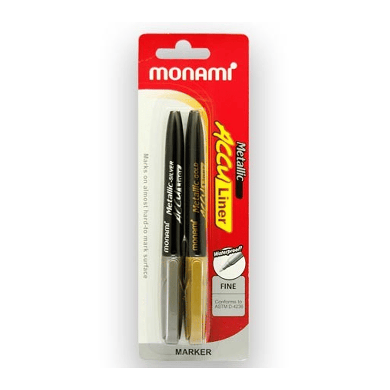 MONAMİMONAMİ ACCULİNER MARKÖR GÜMÜŞ+ALTIN SET 2 Lİ8801067378949