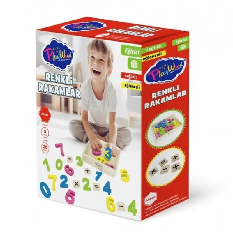 Muhtelif ÜrünlerONYIL 26 PARÇA AHŞAP KASALI RENKLİ RAKAMLAR8682130994019