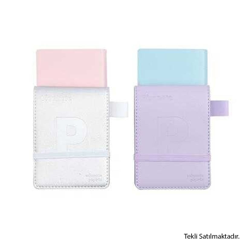 PAPİRÜSP303 8.5*11.5CM CİLTLİ DERİ SOFT KAPAK LASTİKLİ 80 YP. DÜZ6926273567900