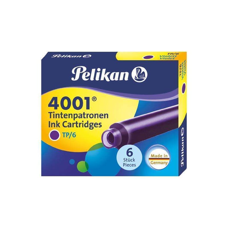 PELİKAN KALEMPELİKAN 4001 KARTUŞ MÜREKKEP LİLAİ 6'LI  (VİOLET )Y00044327