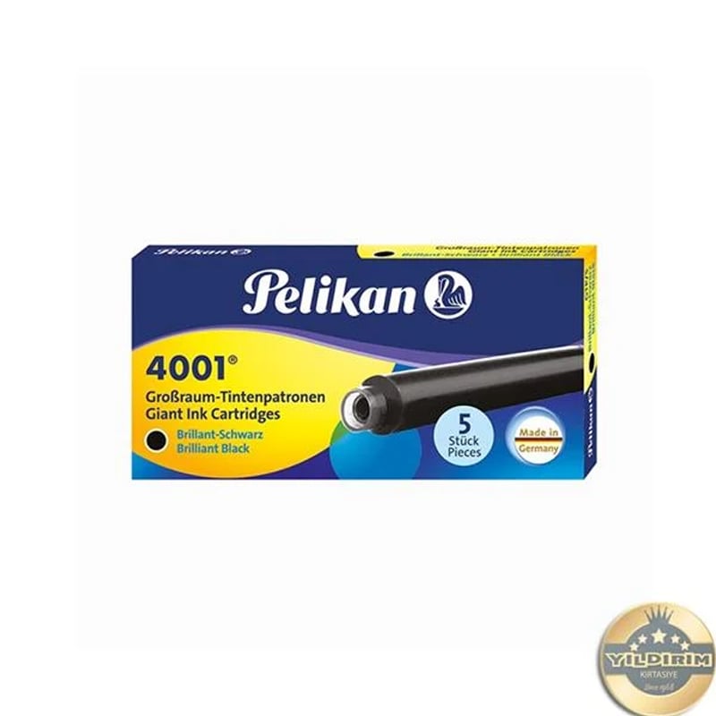 PELİKAN OKULPELİKAN UZUN KARTUŞ 4001 5'li BRILLIANT BLACK101343-001