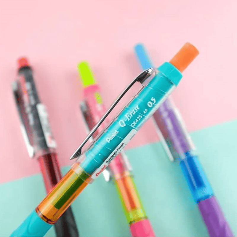 PENTELPentel 0.7 mm Metal Klipsli Büyük Boy Silgili Versatil - Q-ERASE PEMBE884851063007