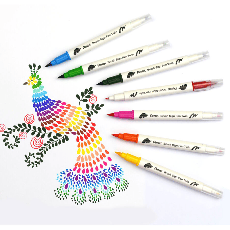 PENTELPentel Brush Sing Pen Twin Çift Taraflı Fırça Uçlu KalemTURSAN SESW30C30