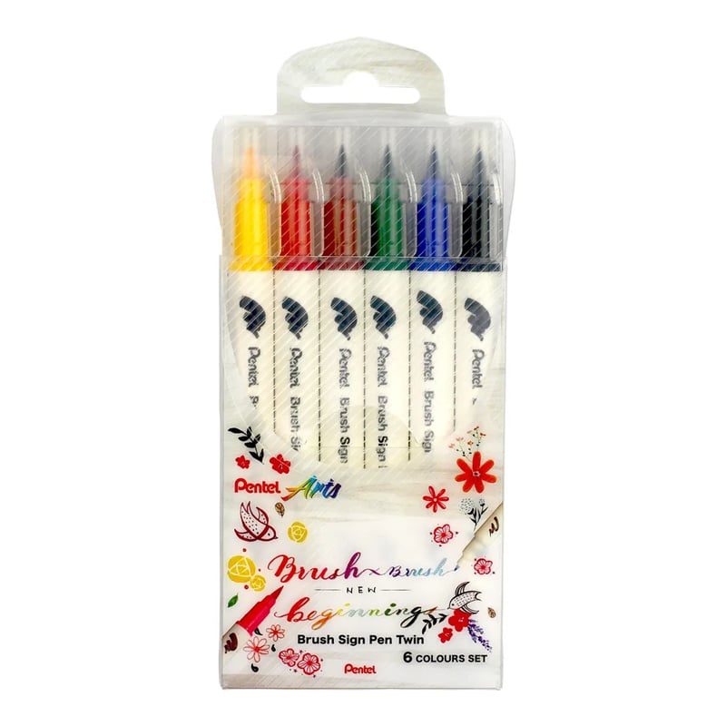 PENTELPentel Brush Sing Pen Twin Çift Taraflı Fırça Uçlu KalemTURSAN SESW30C6