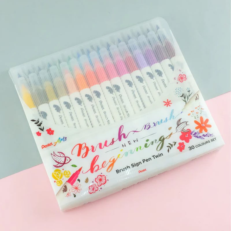 PENTELPentel Brush Sing Pen Twin Çift Taraflı Fırça Uçlu KalemTURSAN SESW30C30