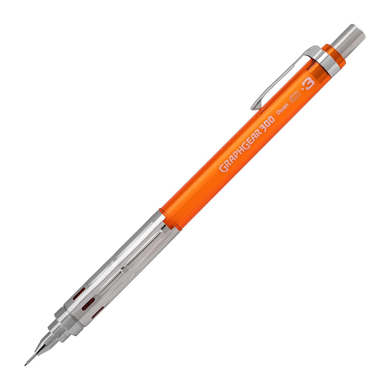 MarkasızPentel Graphgear 300 Mekanik Kurşun Kalem pg313-TFX 0.3 TuruncuY00044516