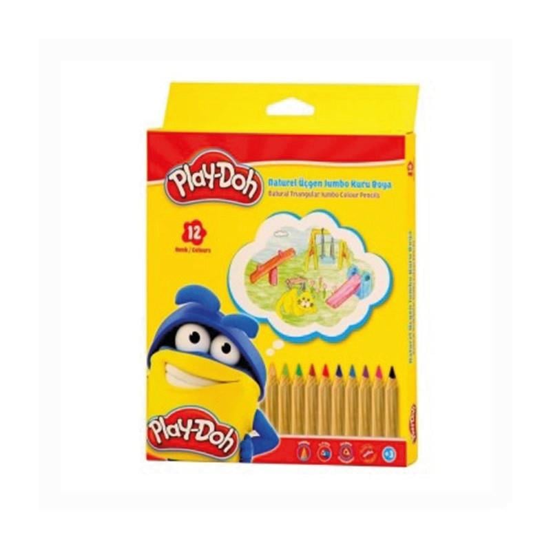 Play-Doh Oluklu Jumbo Kuru Boya 12 Renk - Yıldırım Kırtasiye
