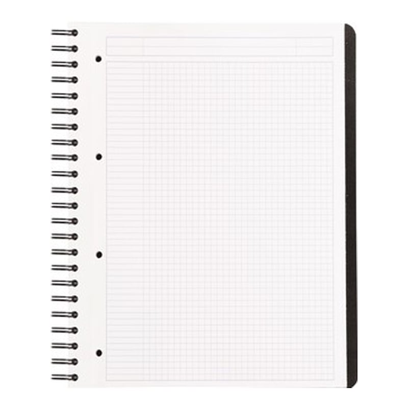 ESMORHODIA RC119930 225*297 mm A-4+ KARELİ DEFTER SİYAH İÇ CEPLİ KAPAK SOLDAN 4 DELİKLİ SPİRALLİ (5'Lİ)341210